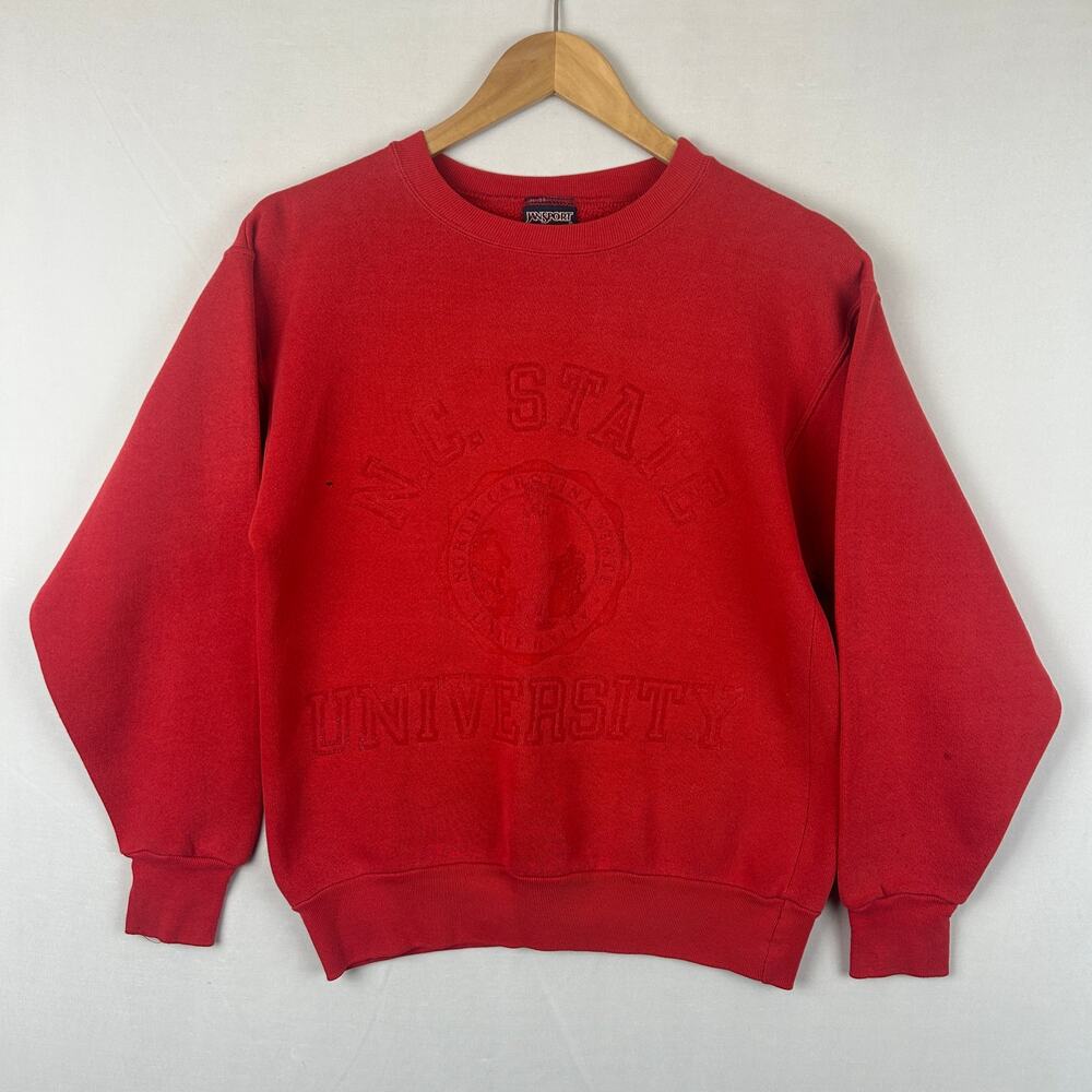 Jansport NC State Made in USA Vintage Crew Sweatshirt Red Measures Womens Size M